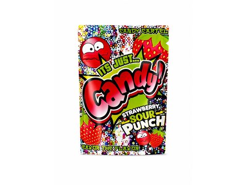 Candy Strawberry Sour Punch 1g mylar bag