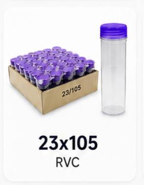 23x105 RVC Jars 100 count display