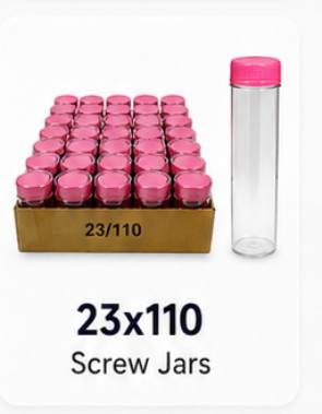 23x110 Screw Jars — 100ct