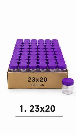 23x20 screw jars, 100 count display