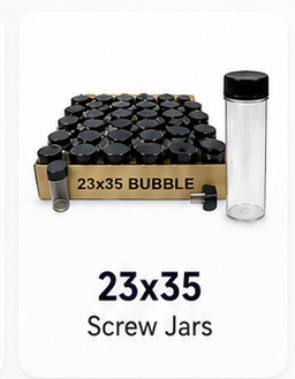 23x35 Screw Jars 100 count display