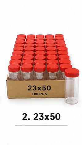 23x50 screw jars, 100 count display