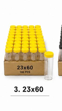 23x60 screw jars, 100 count display