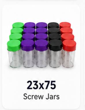 23x75 Screw Jars 100 count display