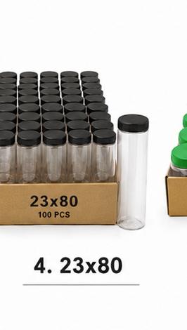 23x80 screw jars, 100 count display