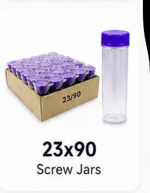 23x90 Screw Jars — 100ct