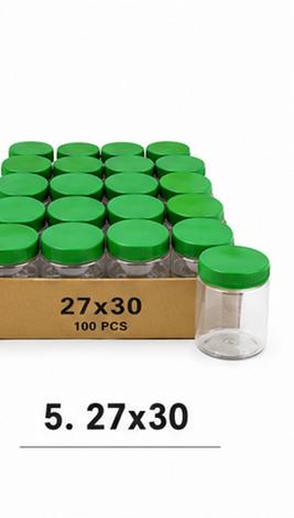 27x30 screw jars, 100 count display