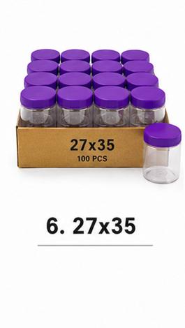 27x35 screw jars, 100 count display