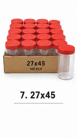 27x45 screw jars, 100 count display
