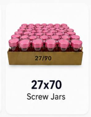 27x70 Screw Jars — 100ct