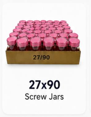 27x90 Screw Jars — 100ct