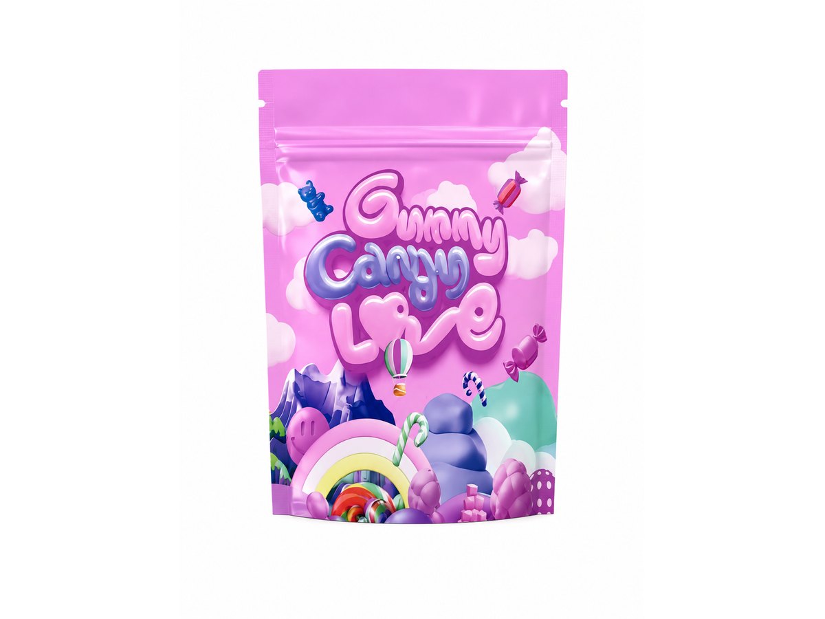2g Mylar Bags — Gummy Candy Love — 100 bags of one design