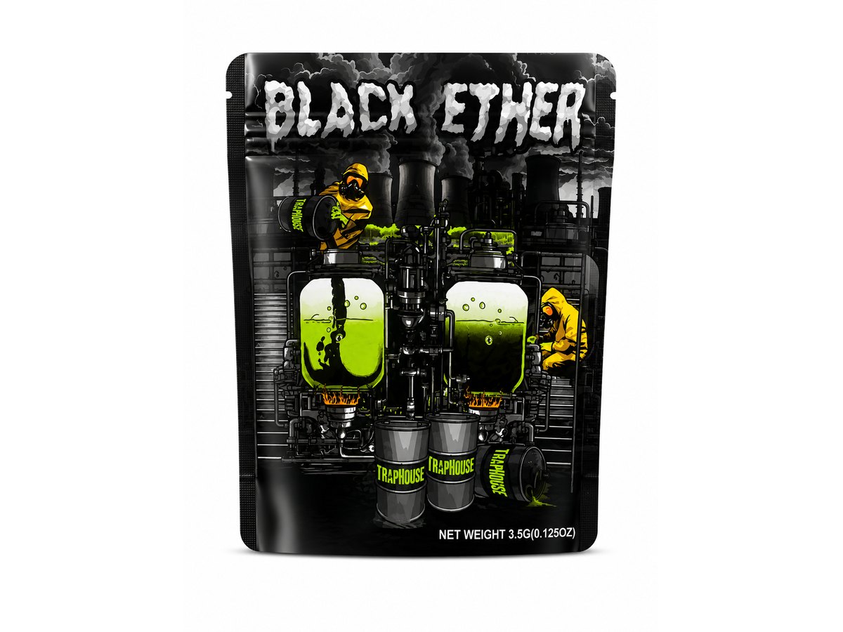 3.5g Mylar Bags — Black Ether — 100 bags of one design