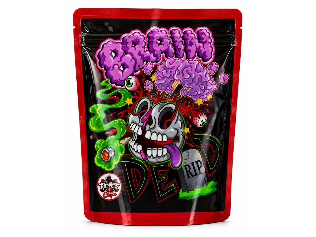 3.5g Mylar Bags — Brain Dead — 100 bags of one design