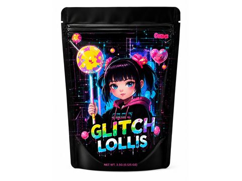 Glitch Lollis 3.5g mylar bag