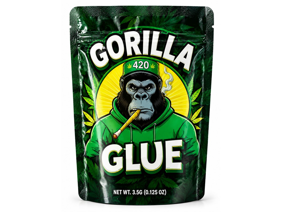 3.5g Mylar Bags — Gorilla Glue — 100 bags of one design