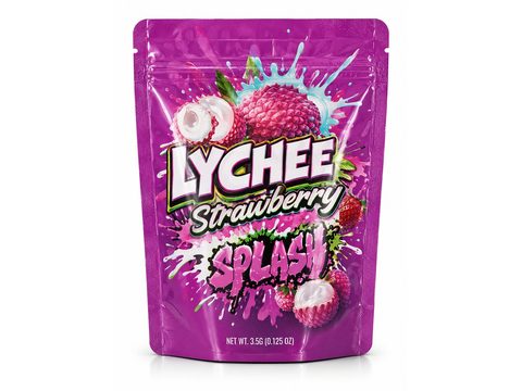 Lychee Strawberry Splash 3.5g mylar bag