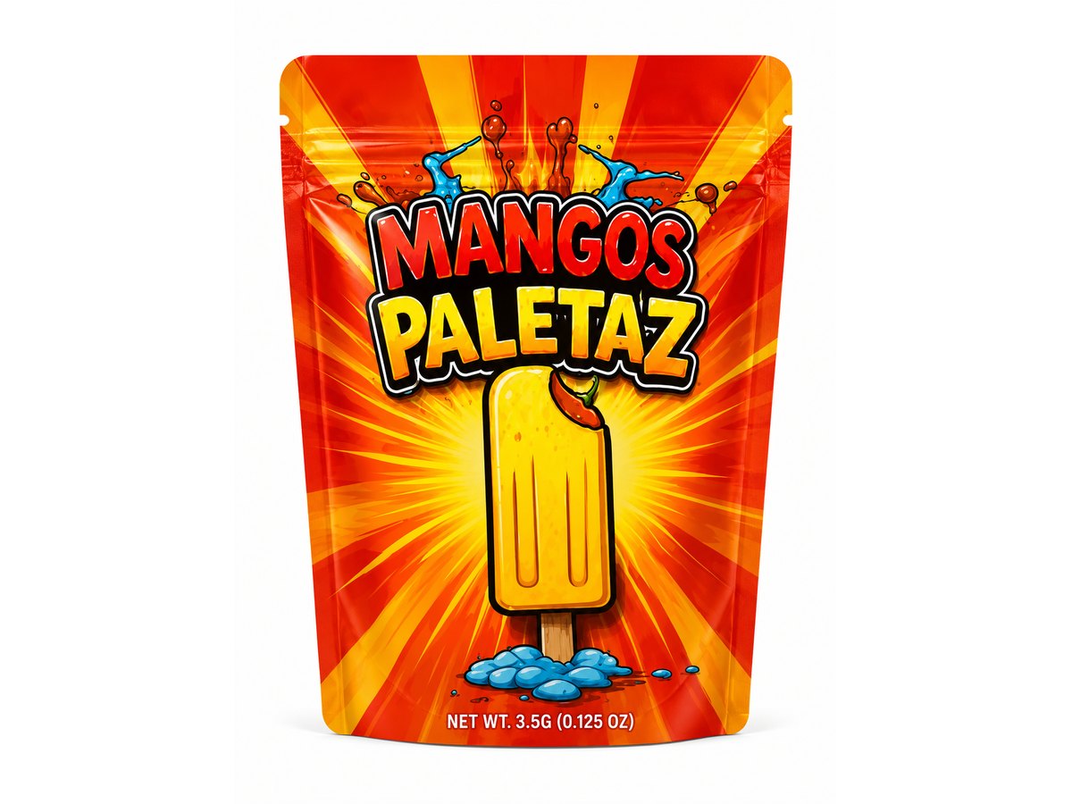 3.5g Mylar Bags — Mangos Paletaz — 100 bags of one design