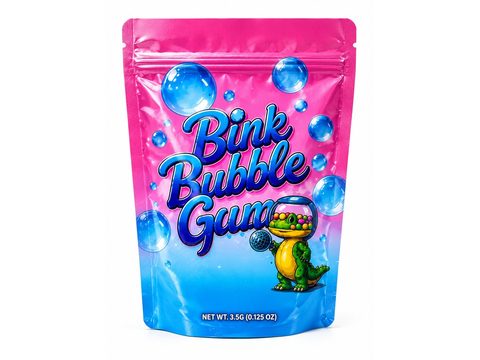 Pink Bubble Gum 3.5g mylar bag