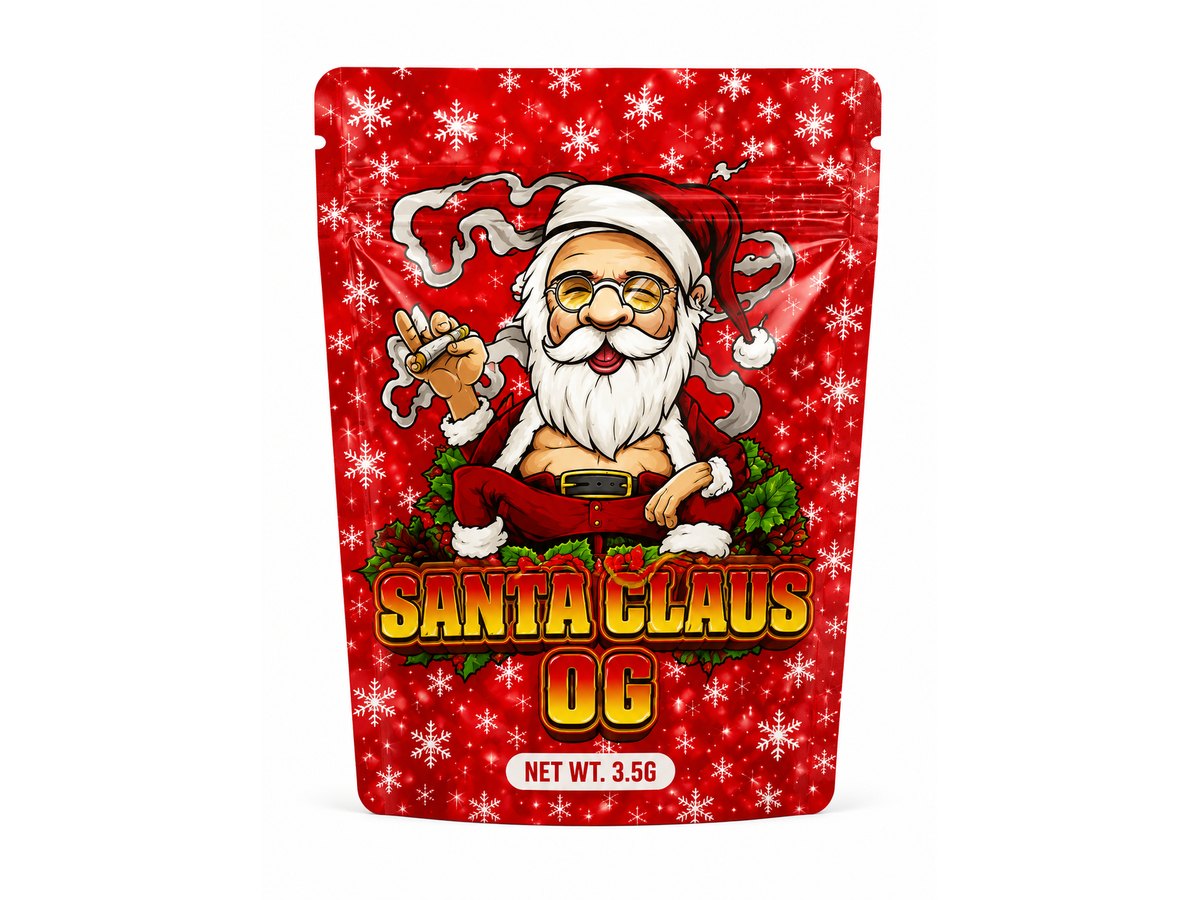 3.5g Mylar Bags — Santa Claus OG — 100 bags of one design