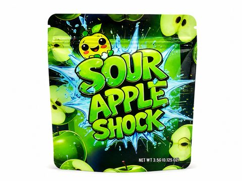 Sour Apple Shock 3.5g mylar bag