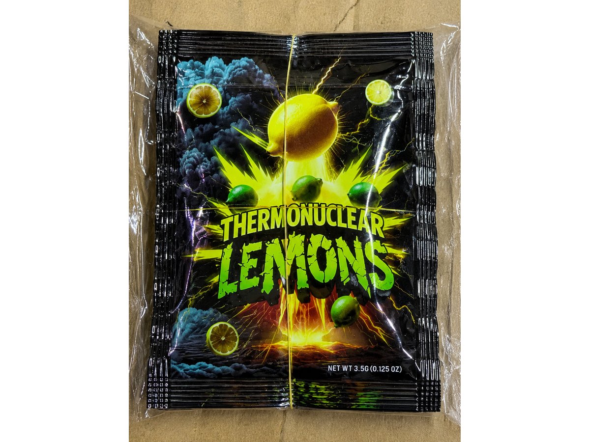 3.5g Mylar Bags — Thermonuclear Lemons — 100 bags of one design