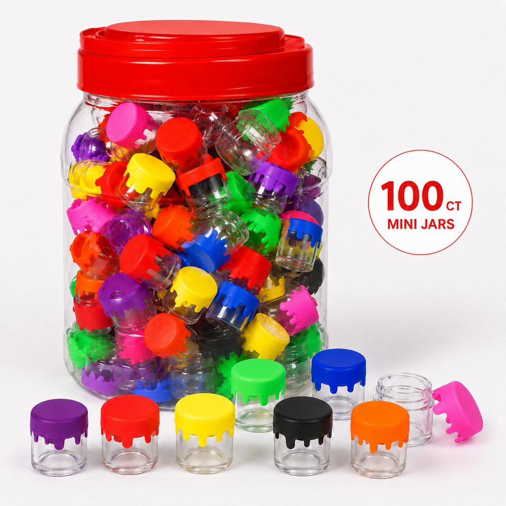 6ml Glass Minis + Silicone Lids — 100ct