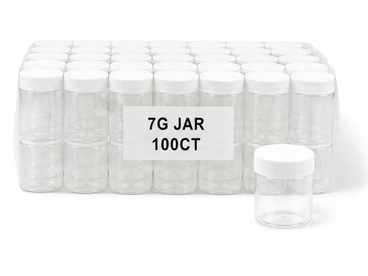 7g Clear Jars — 100ct