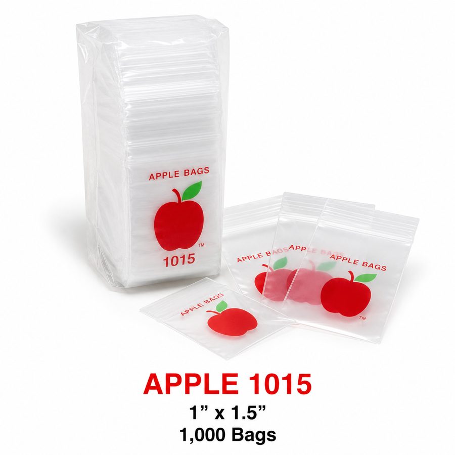 Apple Bags 1015 clear resealable mini zip bags 1