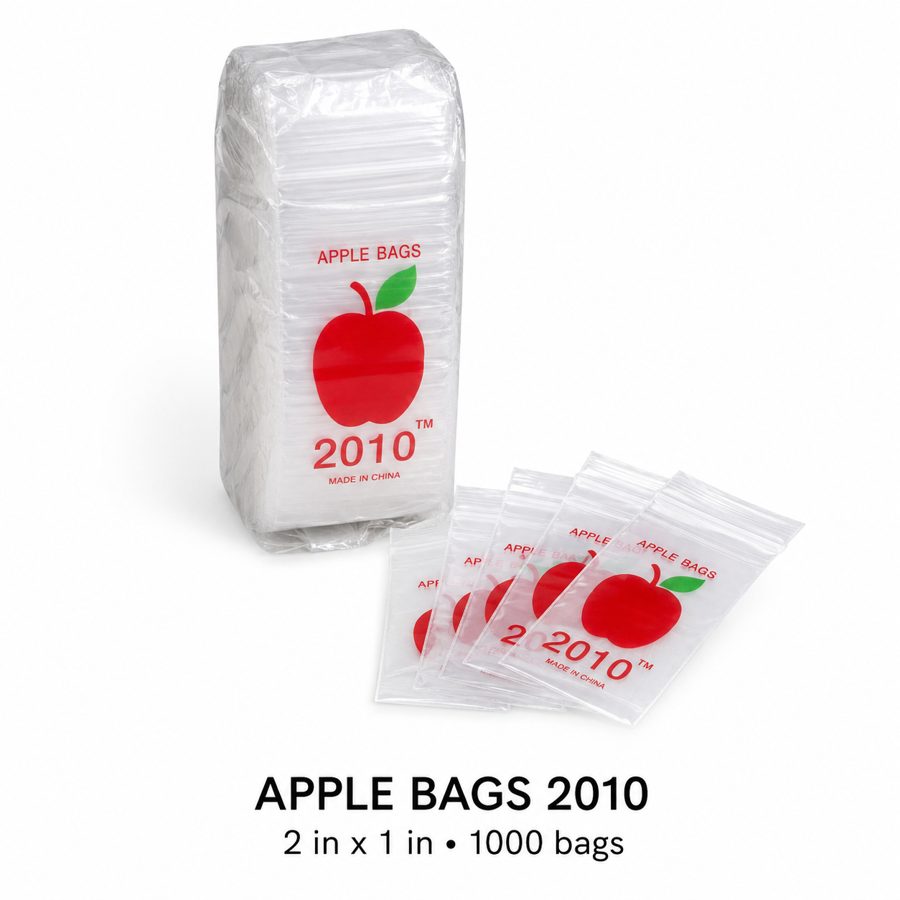 Apple Bags 2010 clear resealable mini zip bags 2