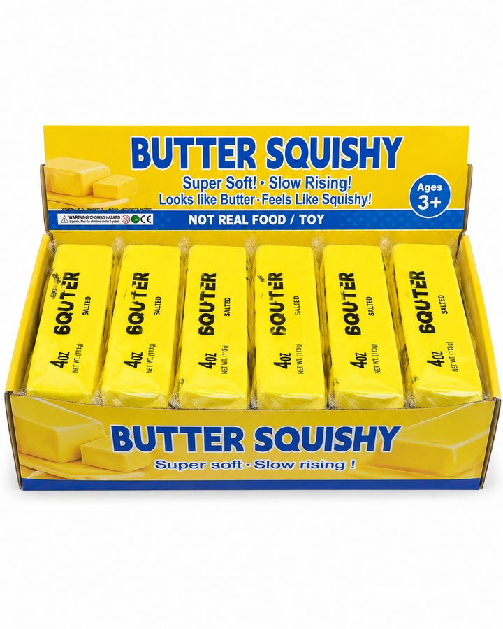 Butter Squishy Toy — wholesale counter display