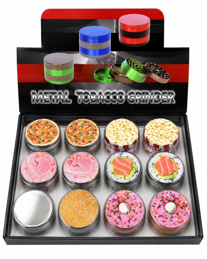 Food Art Grinder Display — 12pc wholesale