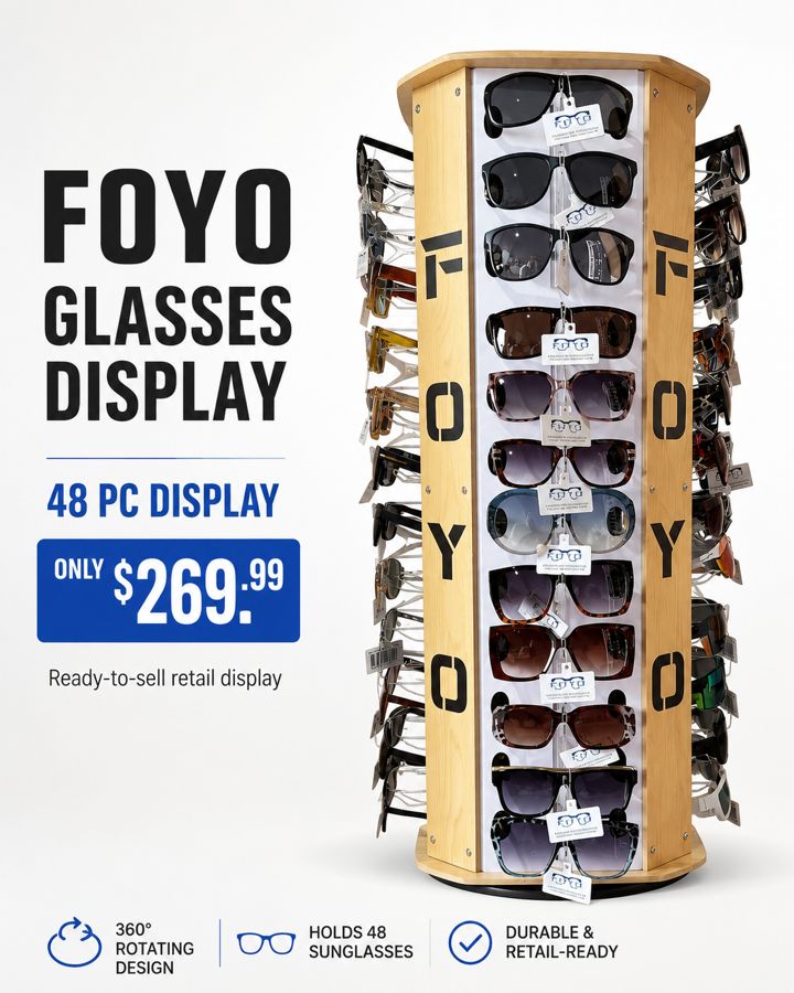 FOYO Sunglasses Display — 48pc