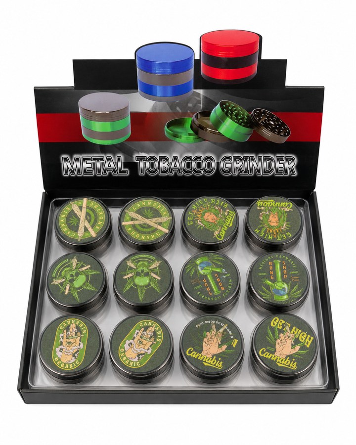 Green Leaf Art Grinder Display — 12pc wholesale