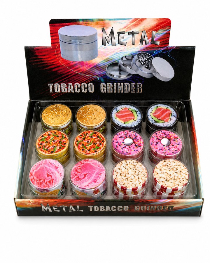 Mini Food Art Grinder Display — 12pc wholesale