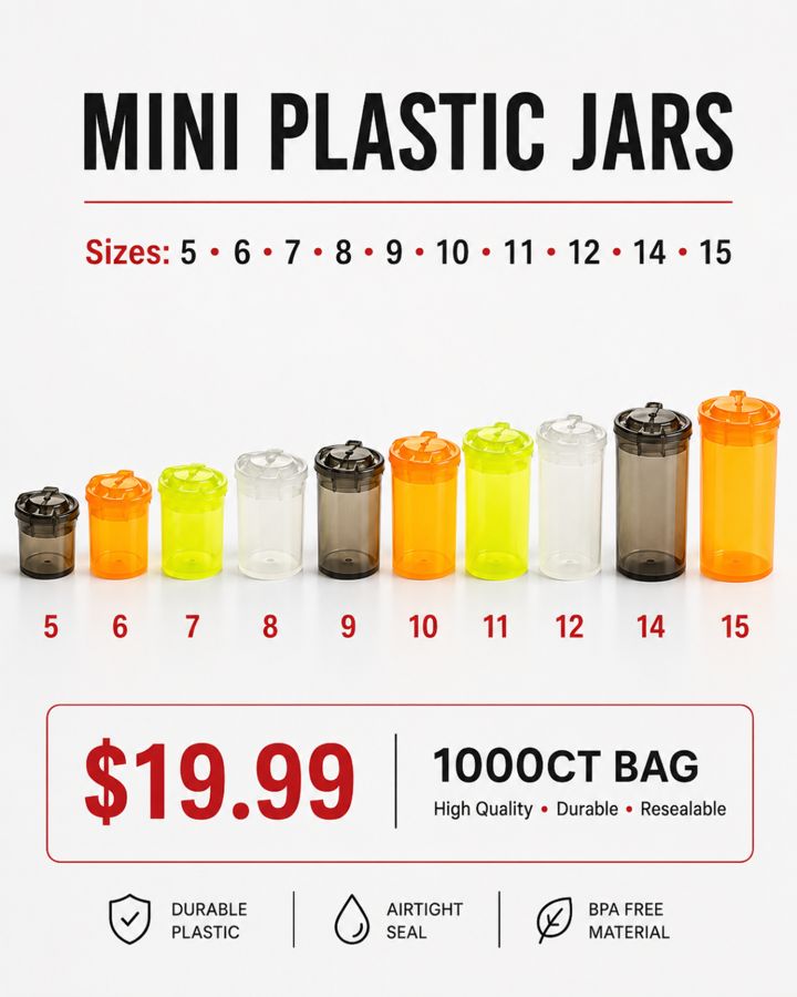 Mini Snap Jars #5–#15 — 1000pc