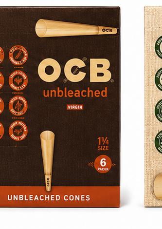 OCB unbleached virgin cones display wholesale