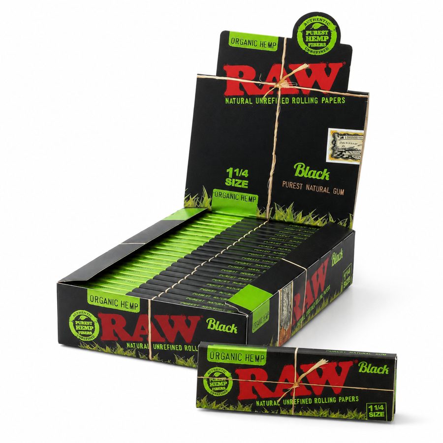 RAW Black Organic Hemp Papers 1¼ wholesale