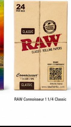 RAW Connoisseur 1 1/4 Classic — 24/Box
