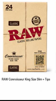 RAW Connoisseur KS Slim + Tips — 24/Box
