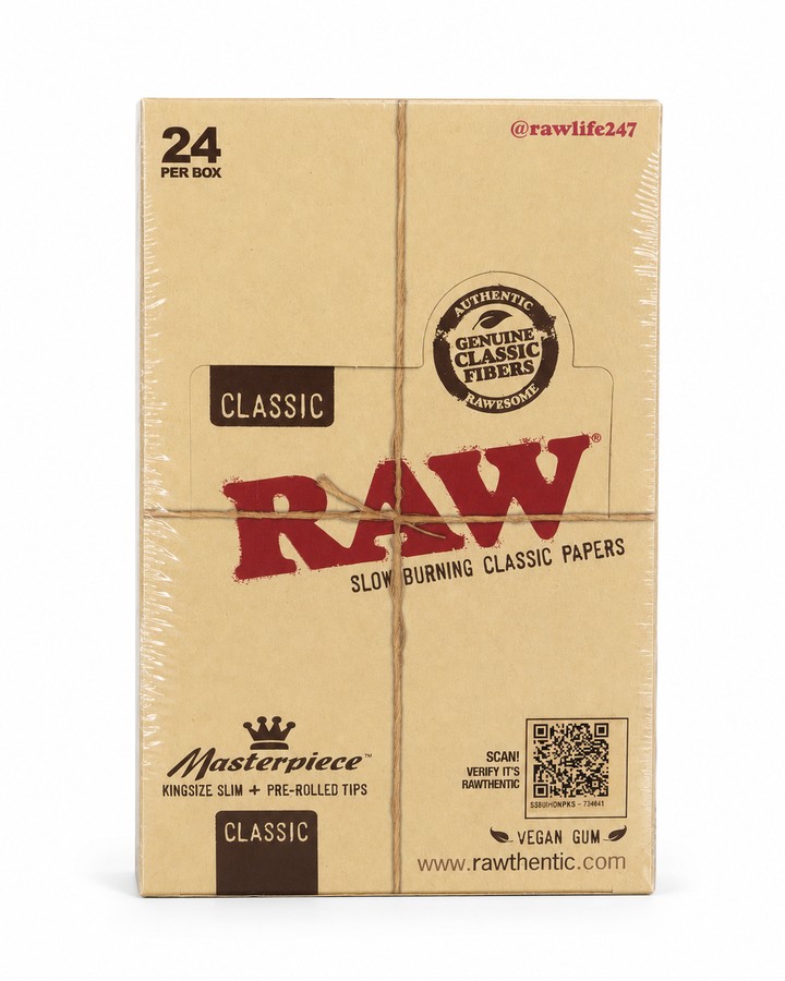 RAW Masterpiece KS Slim + Tips — 24 Per Box