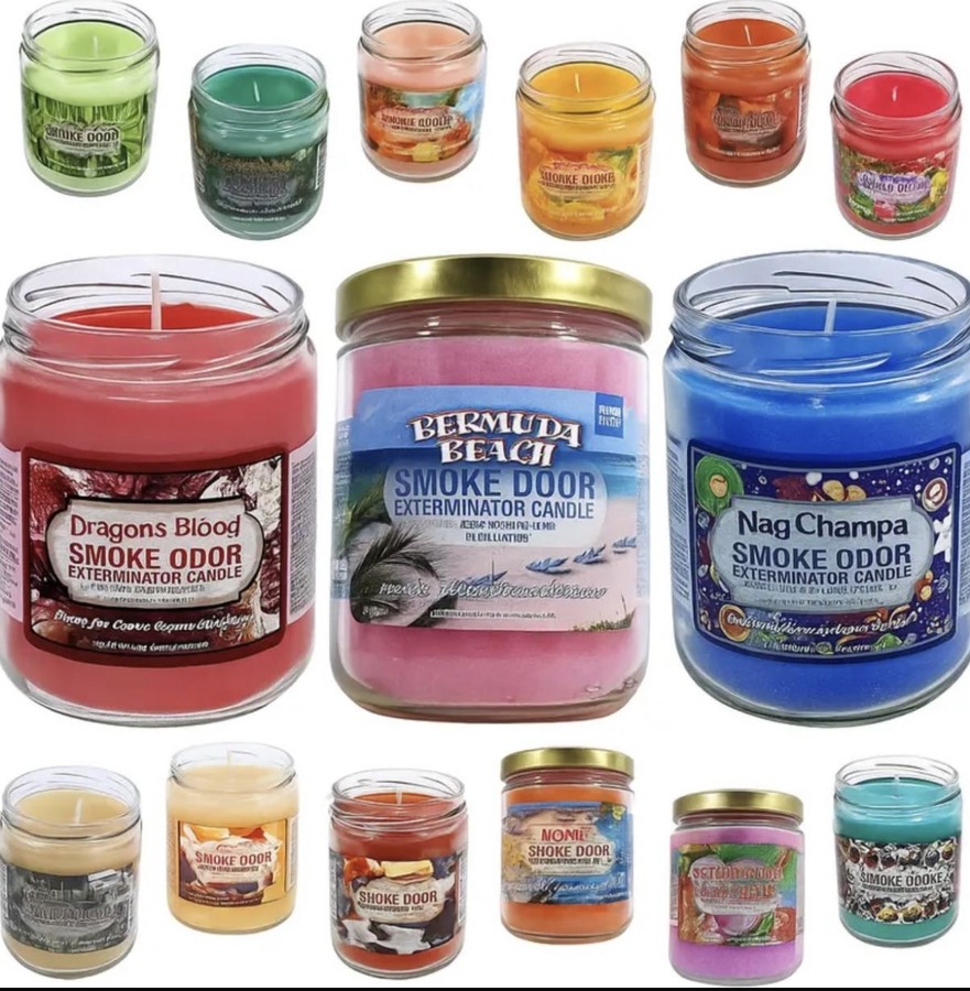 Smoke Odor Exterminator 13oz jar candles wholesale, 36 scents